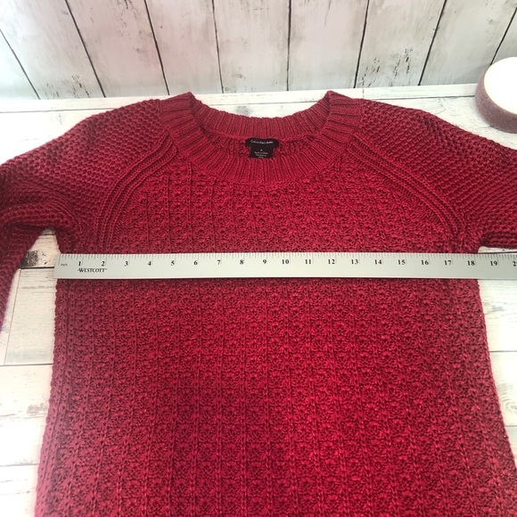 Calvin Klein Jeans Curved Hem Breathable Knit Sweater M - Picture 7 of 9